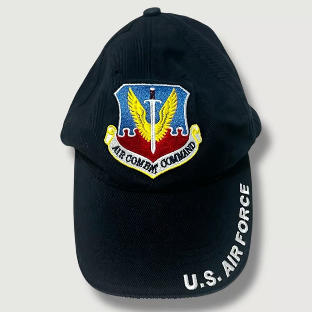 US Air Force Air Combat Command Navy Blue Hat Baseball Cap C